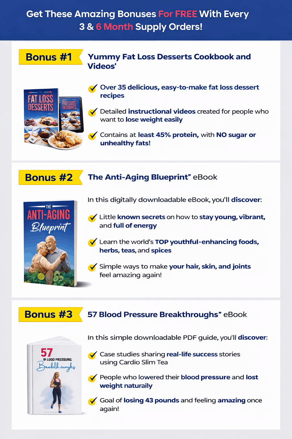 Cardio Slim Tea Bonuses